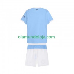 Camisola Manchester City Criança Equipamento Primeiro 2025-2026 Manga Curta